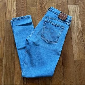 Levi’s 501 Skinny Light Wash Distressed Jeans